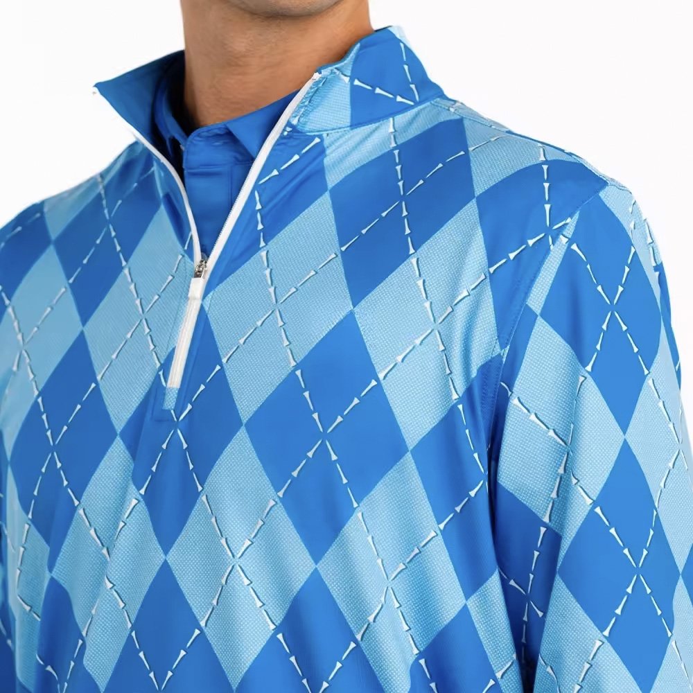 Men's Hoodies Sport Quarter 1/4 Zip neck Golf Pullovers Custom Printing Quarter-zip Zip Collar Pullover