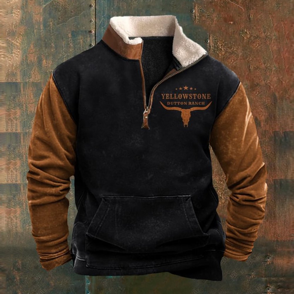 Streetwear men's hoodie Tribal pattern retro sweatshirt Fashion casual men's clothing Custom men's clothing