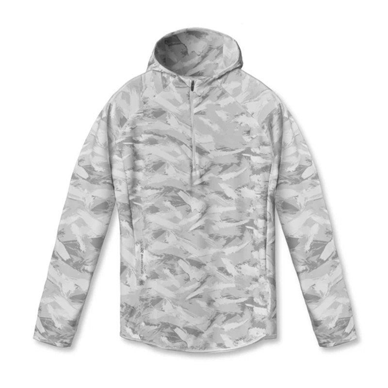 95% Polyester 5% Spandex Gym Wear Quick Dry Men's Active Training Exerc Camouflage Tracksuit Zip Up Hoodie And Jogger Set