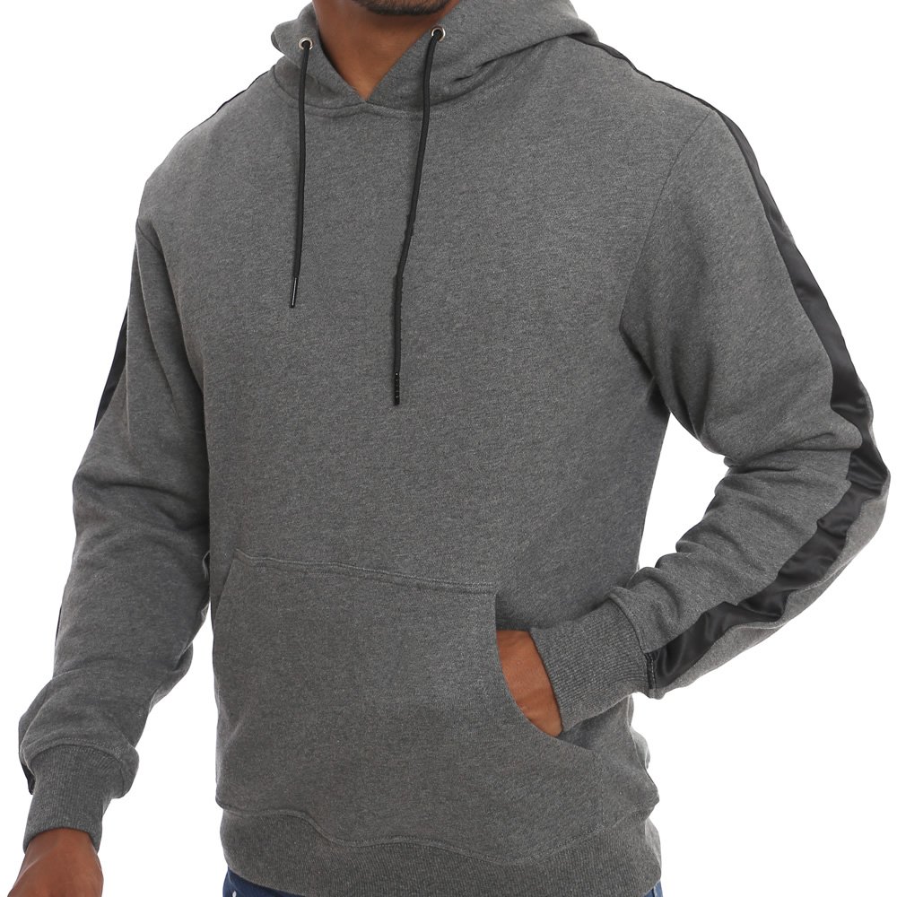 Customized man pullover striped hoodie two tone hoodie in cheap price with custom logo latest design and highly demanded