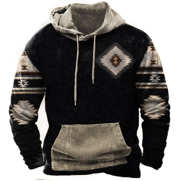 hoodie creen Printed Men's Hoodie Sun Faded Vintage Washed Heavy Cotton Boxy Fit ODM/OEM Clothing plus size men's hoodies