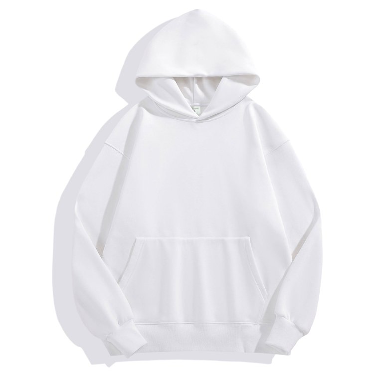 Custom Logo Oversized Blank Fleece Hoodie Cordless Embroidery 500g Heavy Duty Street Wear Plain Hoodie for Men