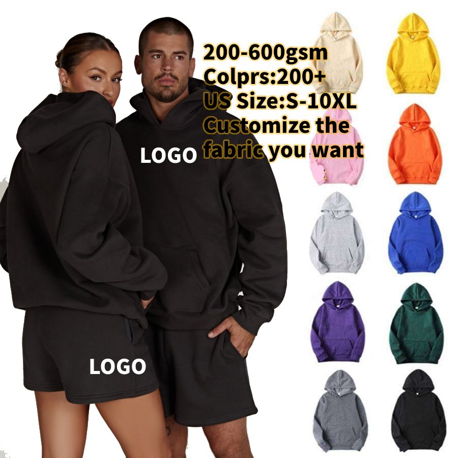 wholesale custom hoodie men 100% cotton blank casual printing logo for unisex oversized embroidery men's hoodies