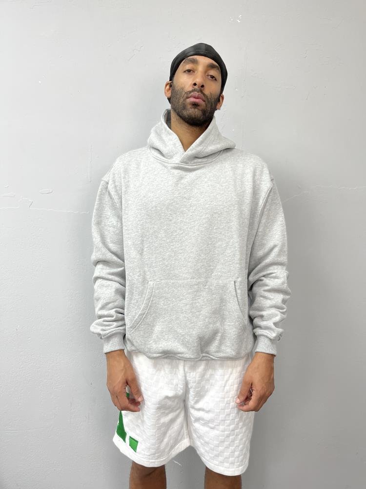 high quality 100% cotton plain oversized hoddies men french terry heavyweight thick pull over print 14oz blank black hoodies
