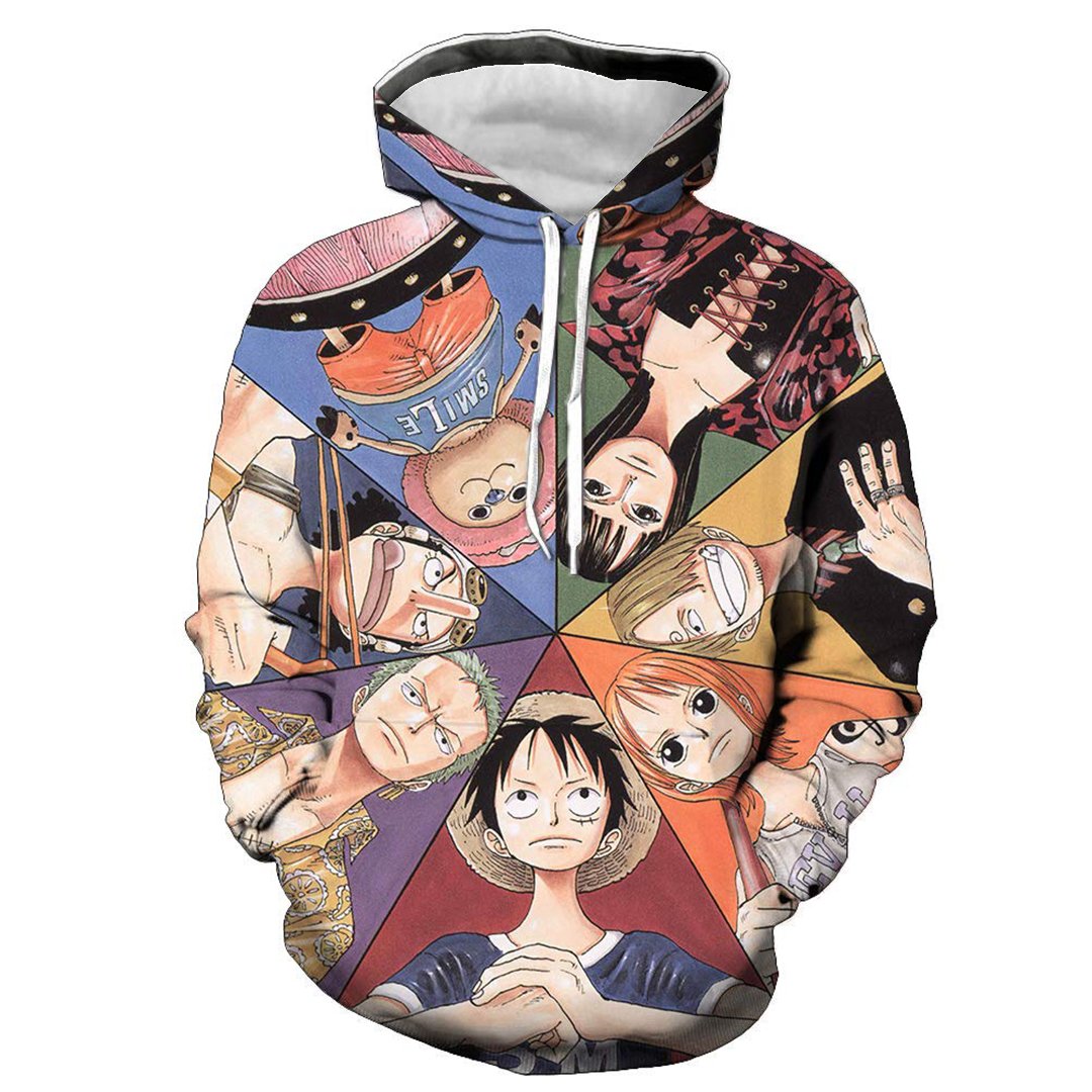 New Anime Men's Hoodie 3D Printing Animation Group Character Hoodie Manga Harajuku Unisex Clothes