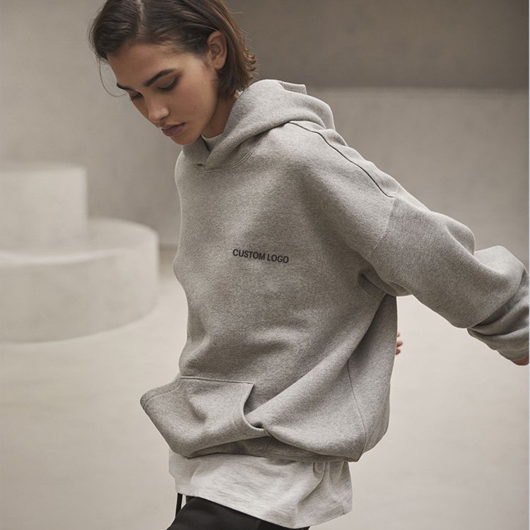 300 600Gsm High Quality Men Cotton Thick Heavyweight French Terry Pullover Hoodie Custom Drop Shoulder Fleece Oversized Hoodie