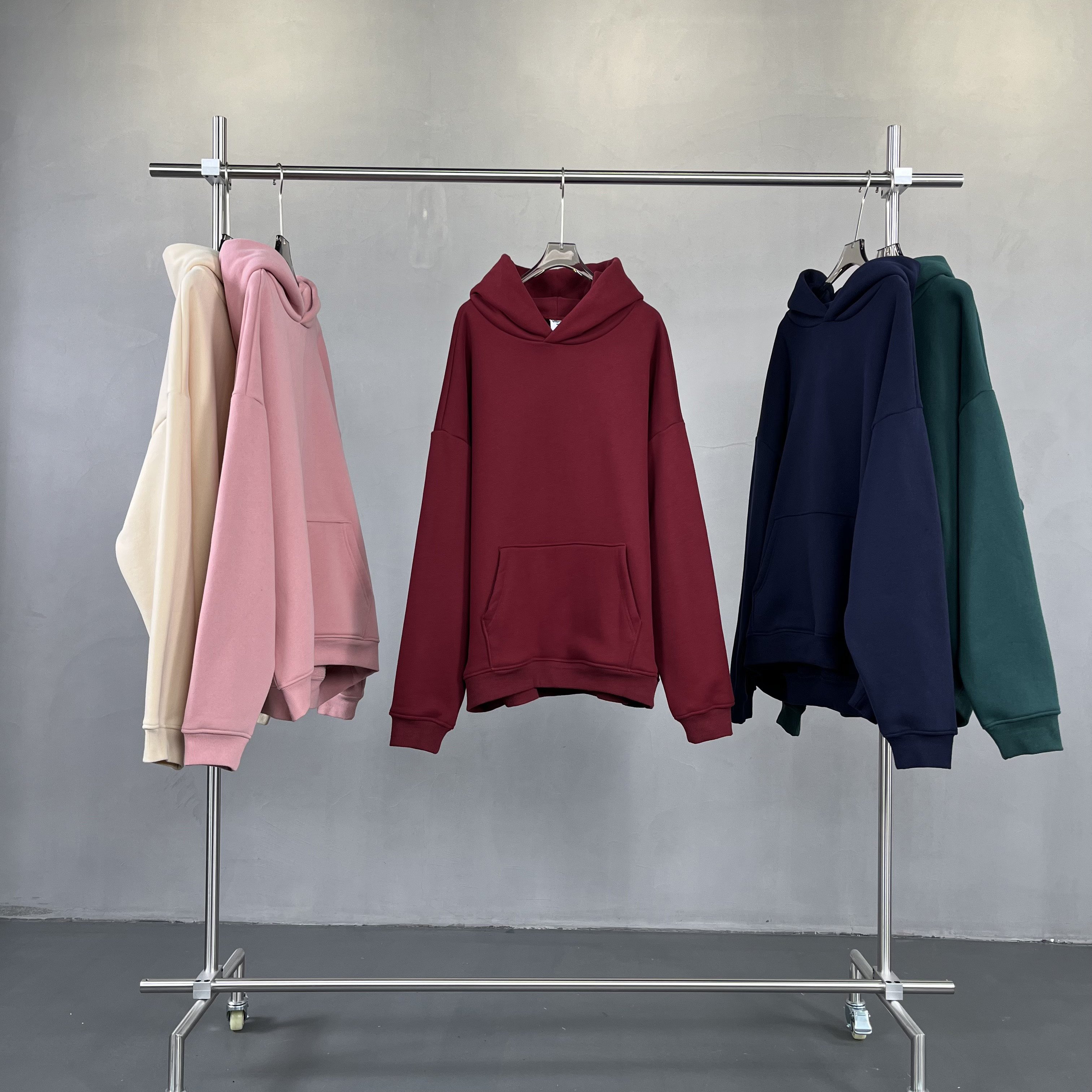 Wholesale Fashion High Quality Pullover custom logo acid wash oversized heavyweight plus size men's hoodies sweatshirts