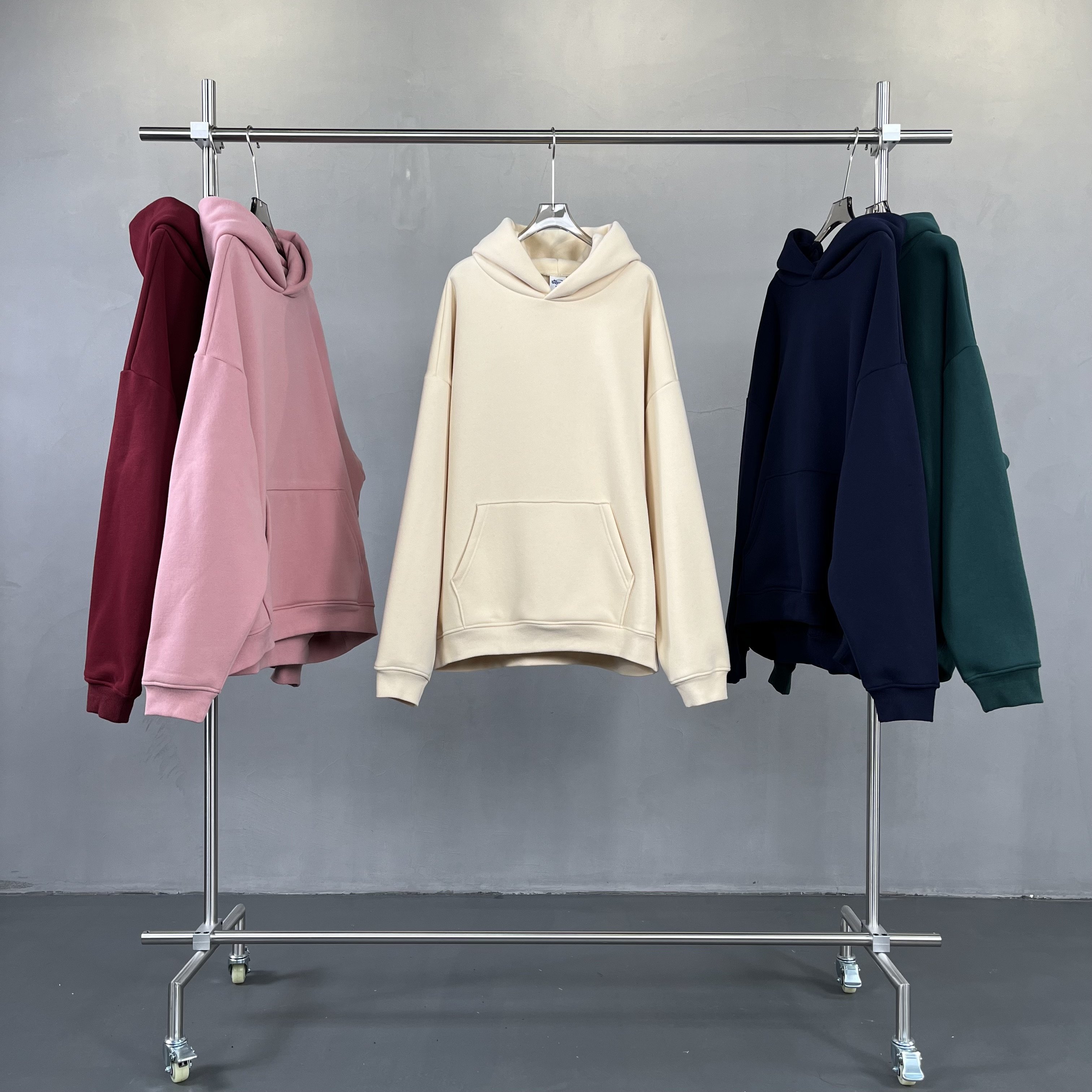 Wholesale Fashion High Quality Pullover custom logo acid wash oversized heavyweight plus size men's hoodies sweatshirts