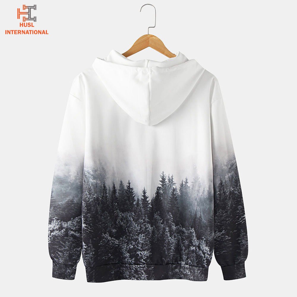 Breathable Printing Men's 100% Cotton Oversized Pullover Plain Fashion Casual Outdoor Hip-hop Sports Hoodie Men's Sweater