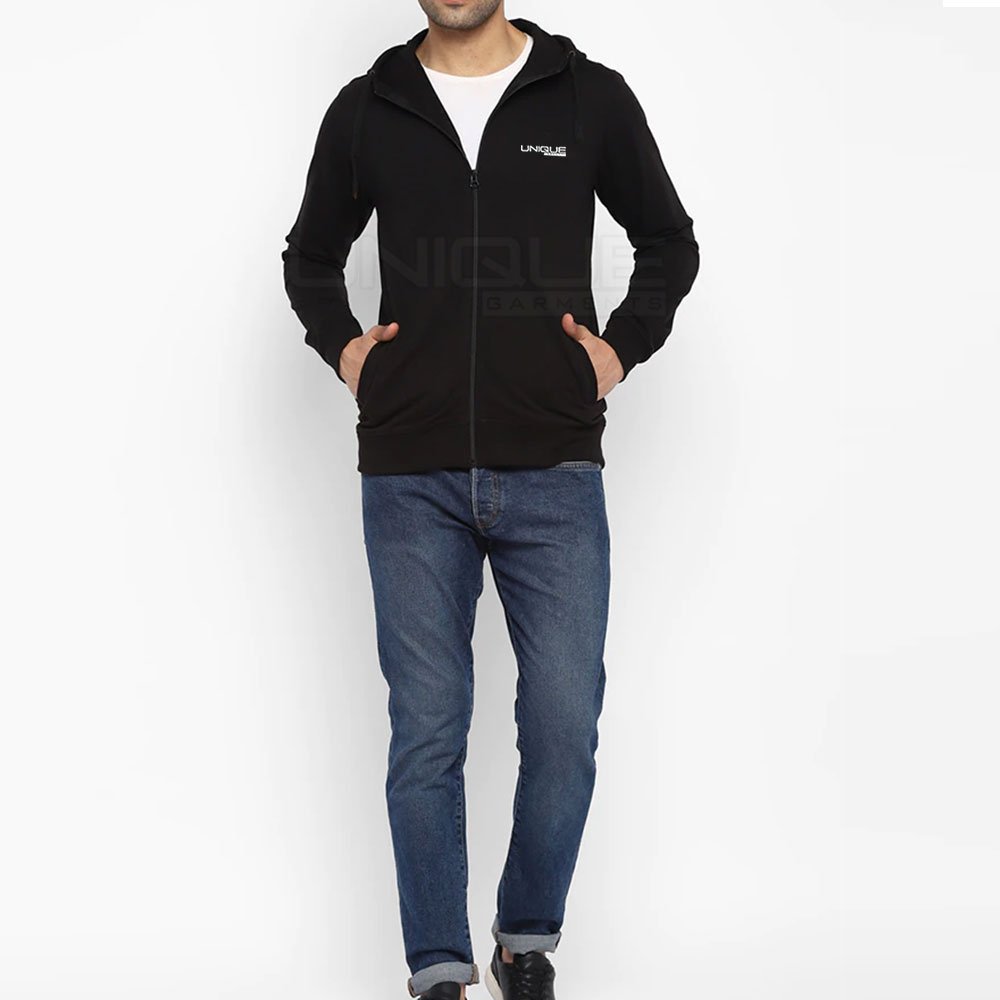 Men's Street Wear Zipper Fleece Hoodies With Custom Design High Quality Men Fleece Hoodies For Adult