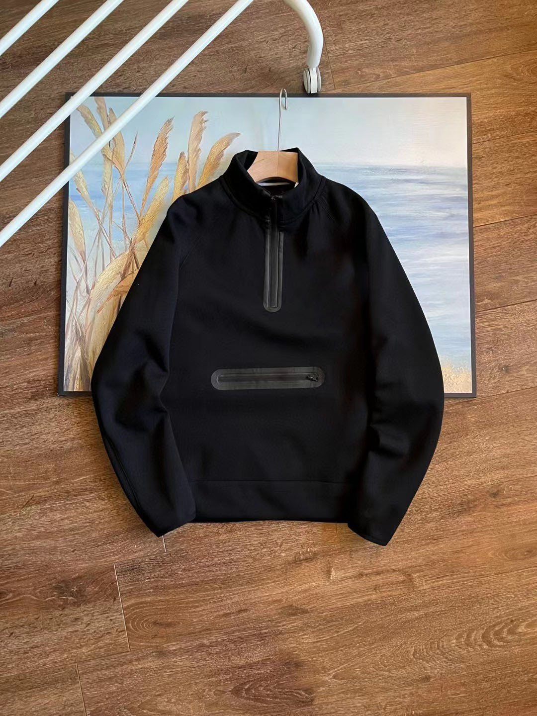 TECH FLEECE 2024 Fashion With Logo Cotton Tech Fleece Men Hoodie with zipper on pocket Winter thick material men Jacket