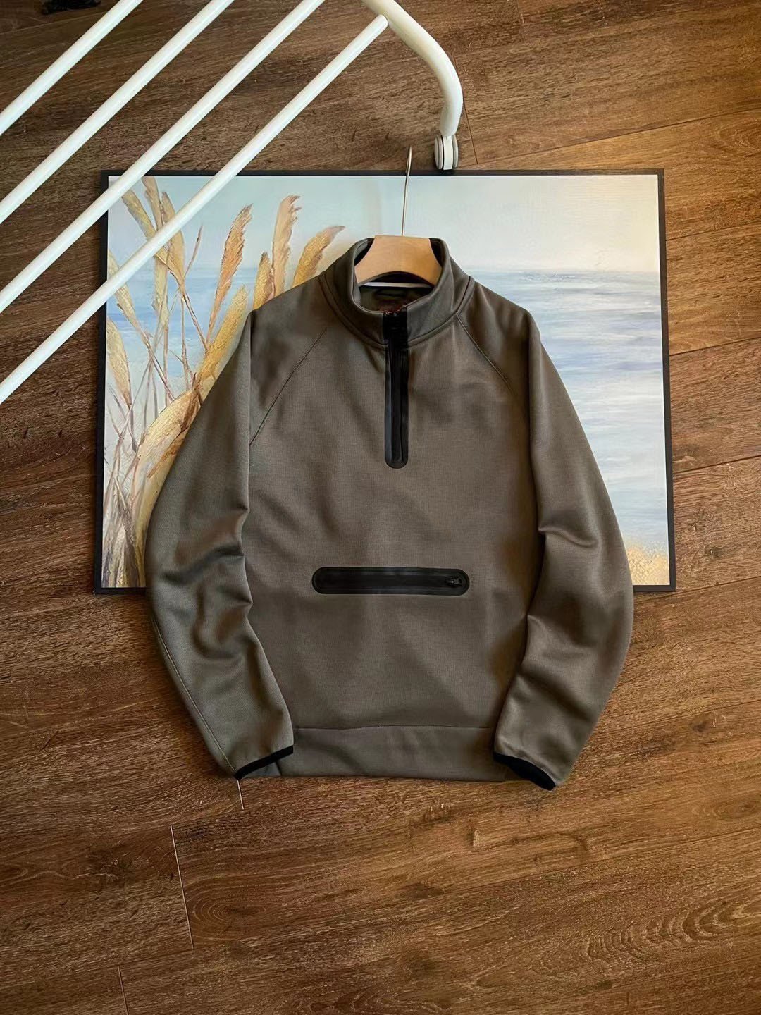TECH FLEECE 2024 Fashion With Logo Cotton Tech Fleece Men Hoodie with zipper on pocket Winter thick material men Jacket