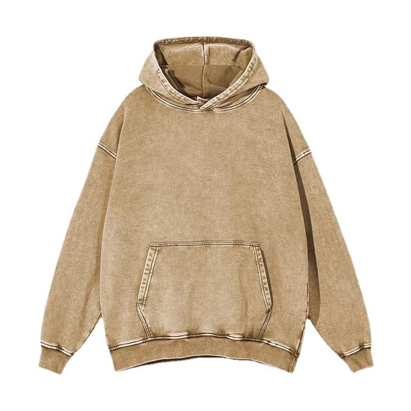High quality 100% cotton acid washed hoodie High Street Series Washing old sweater stone washed vintage hoodie men's hoodies & sweatshirts