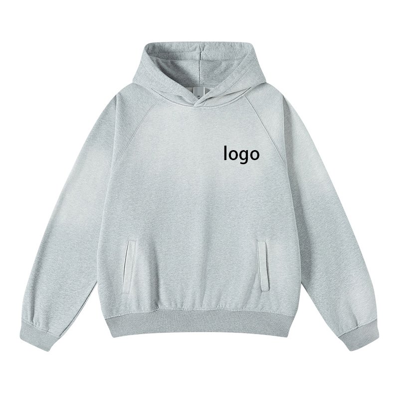 fashion vintage acid wash distressed hoodies high quality 100% cotton hoodies custom logo embroidered oversized men's hoodies