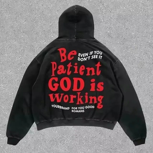 Custom Men's Hoodie with High Quality Embroidery Streetwear Style with Personalized Logo