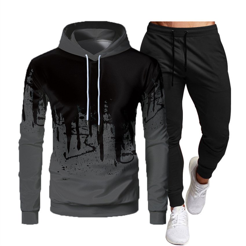 Men's Clothing Fashion Tracksuit Casual Sportsuit Men Hoodies Sweatshirts Sportswear Coat Pant Men Set