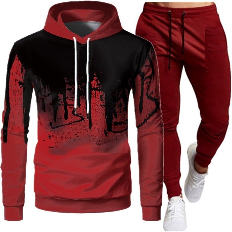 Men's Clothing Fashion Tracksuit Casual Sportsuit Men Hoodies Sweatshirts Sportswear Coat Pant Men Set