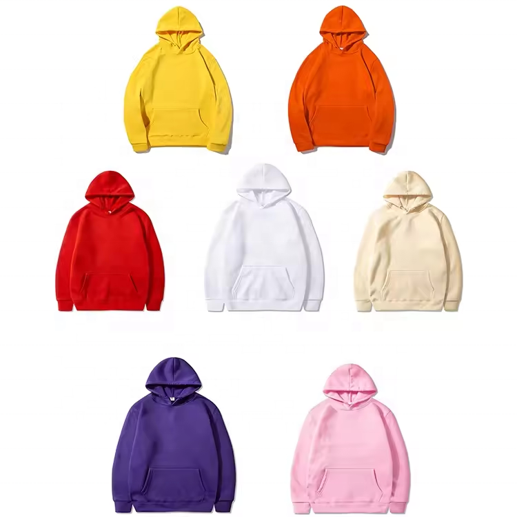 OEM Men's Hoodie Sweatshirts Wholesale Polyester Custom Logo Drop Shoulder Custom White Hoodies For Men