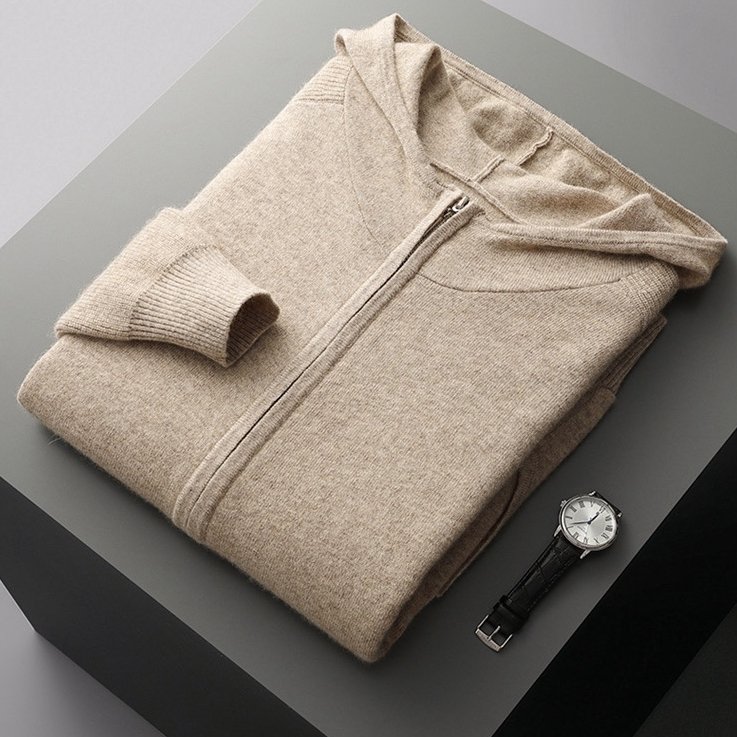 Suit For men Cashmere man Suit New Thickened Recreational Sports hoodie Zipper Knit Cardigan Loose Pants