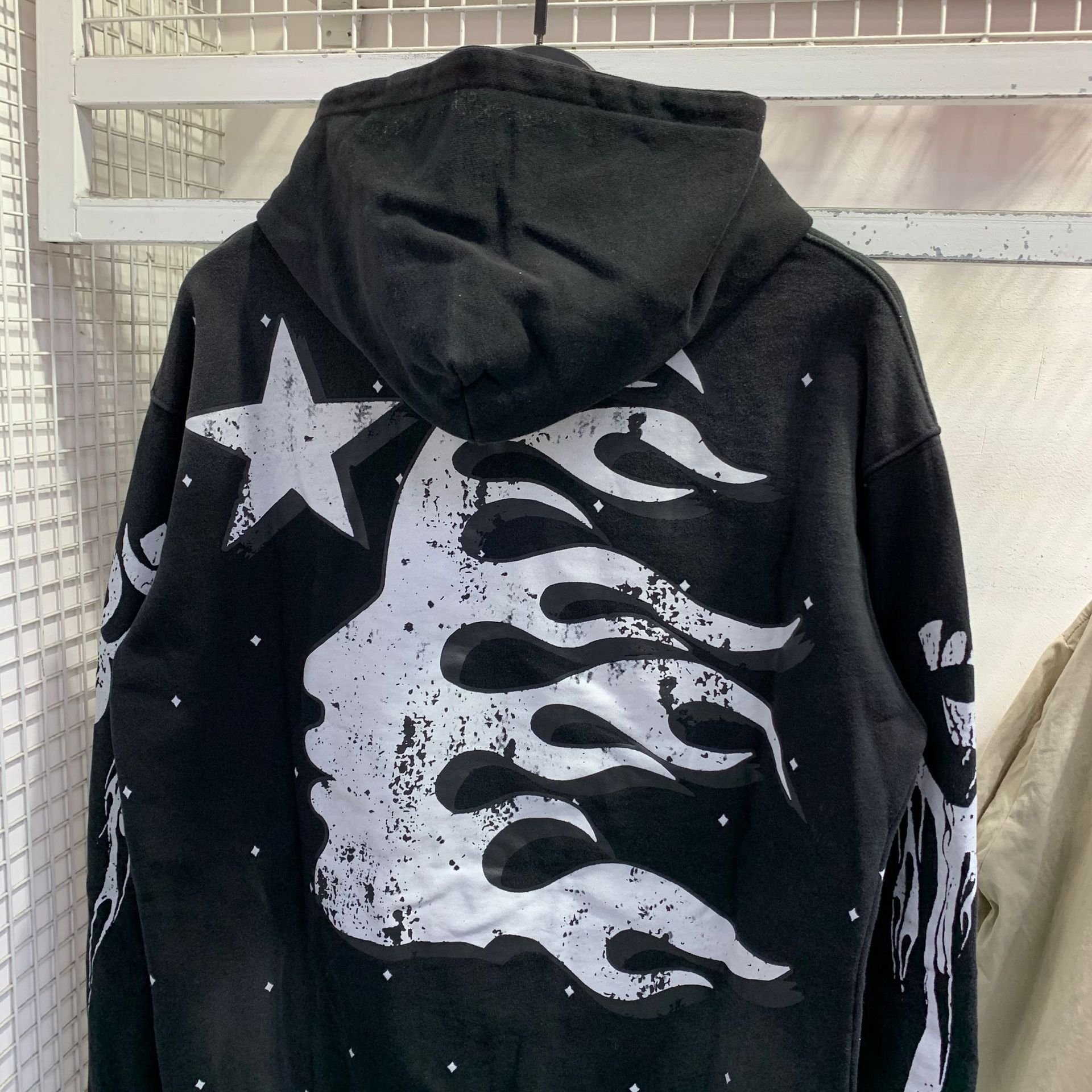 Wholesale Custom High Quality Acid Wash Vintage Cropped Hoodie Men Drop Shoulder Heavy Weight Print Pullover Hooded Manufacturer