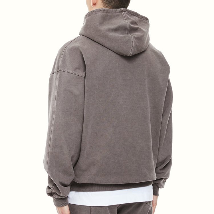 Top Quality Men's Custom Logo blank drop shoulder Hoodies oversize pullover Heavyweight french terry hoodie for men Sweatshirt