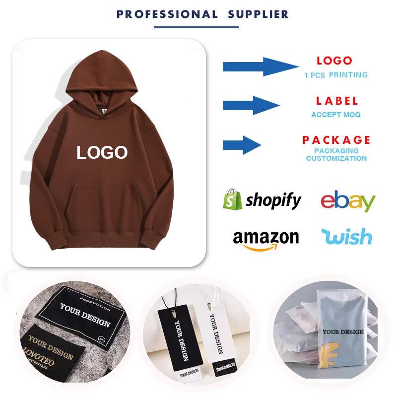 High Quality Custom Embossed Sweatshirt Custom Hoodies Oversized Men's White Blank Embossed Hoodies Men Puff Print Hoodie Plain
