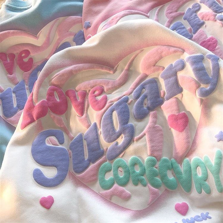 Custom Oversized Foam Puff Printing Hoodie Free Sample Unisex Heavyweight Cotton Men Customisable 3d Puff Print Zip Up Hoodies