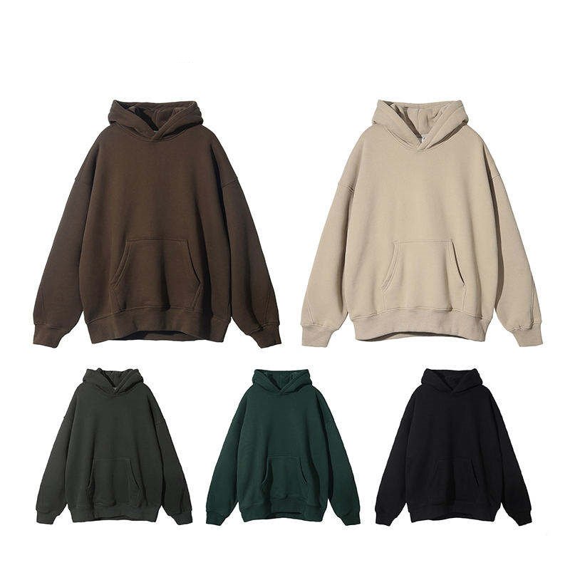 High quality custom logo 400G 100% cotton heavyweight Fleece stock Blank Oversized Plus Size Men'S Hoodies