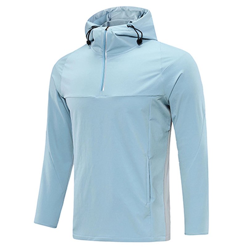 Custom Logo Golf Performance Long Sleeve Lightweight 1/4 Quarter Zip Collar Men's Hoodies Sweatshirts