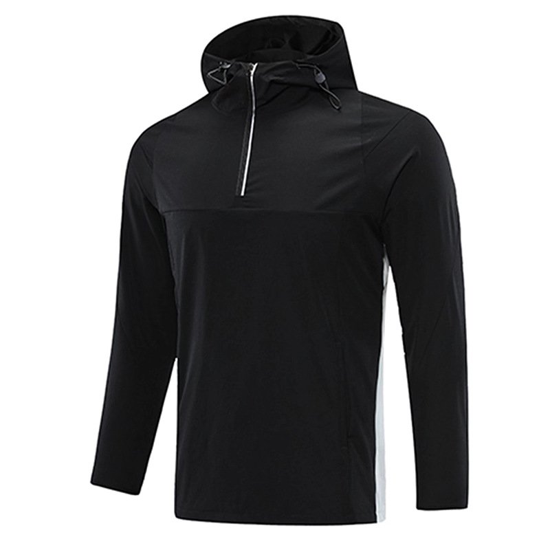 Custom Logo Golf Performance Long Sleeve Lightweight 1/4 Quarter Zip Collar Men's Hoodies Sweatshirts