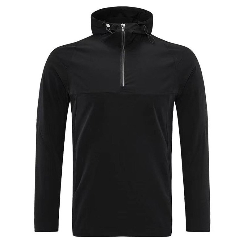 Custom Logo Golf Performance Long Sleeve Lightweight 1/4 Quarter Zip Collar Men's Hoodies Sweatshirts