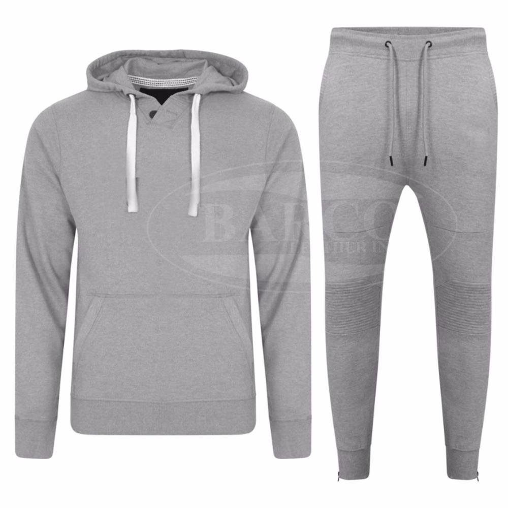 Men's Cotton Fleece Tracksuit 2024 Men High Quality Jogging Set 100% Cotton Fleece with Zipper Hoodie and Pant for Men