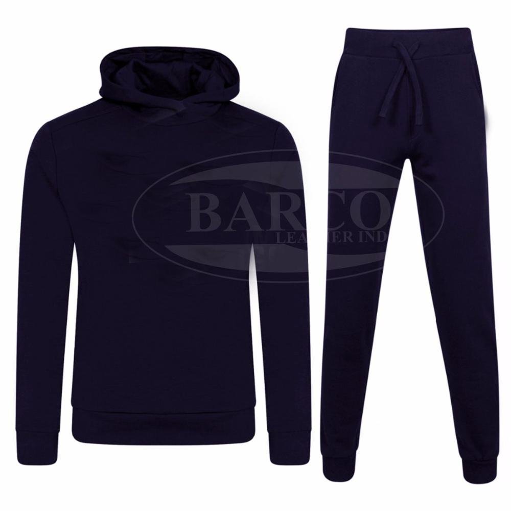 Men's Cotton Fleece Tracksuit 2024 Men High Quality Jogging Set 100% Cotton Fleece with Zipper Hoodie and Pant for Men