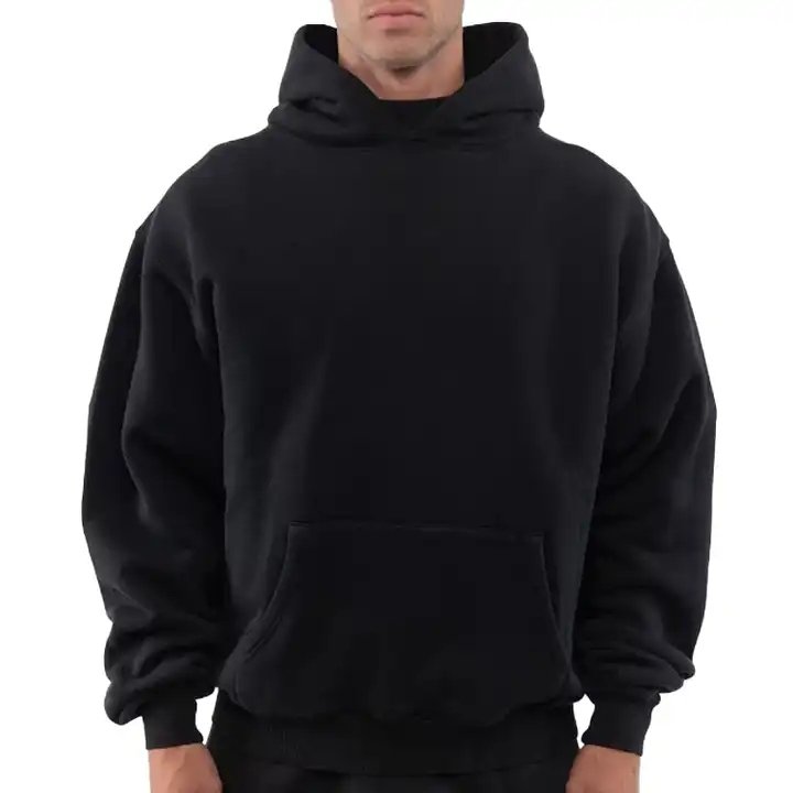 Wholesale men's high quality cotton custom Logo drop plus size hoodie pullover Heavy Weight oversized hoodies for men