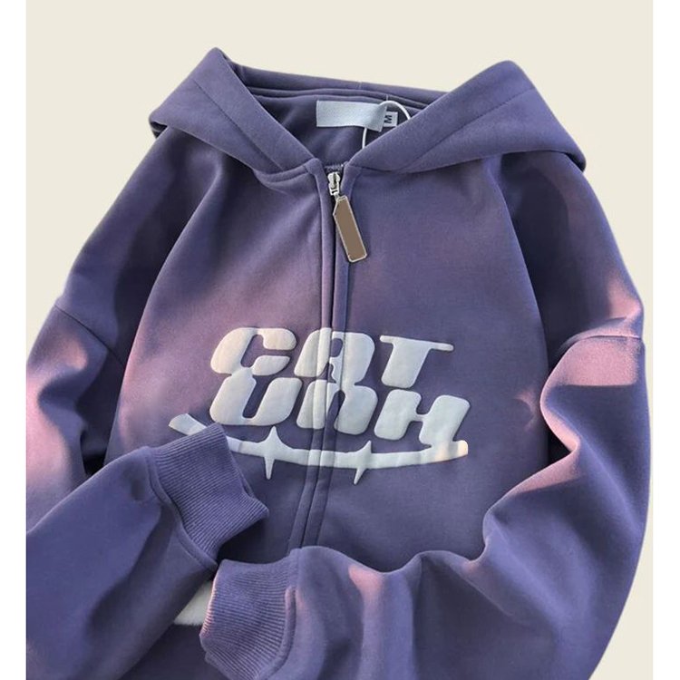 AOXI Manufacturer Factory Supplying Cotton Polyester Puff Print Custom 400gsm 500gsm 600gsm 3D Foam Print Men's Hoodies