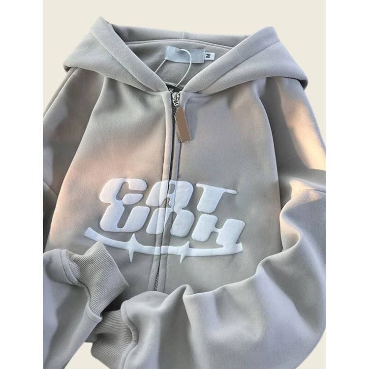 AOXI Manufacturer Factory Supplying Cotton Polyester Puff Print Custom 400gsm 500gsm 600gsm 3D Foam Print Men's Hoodies