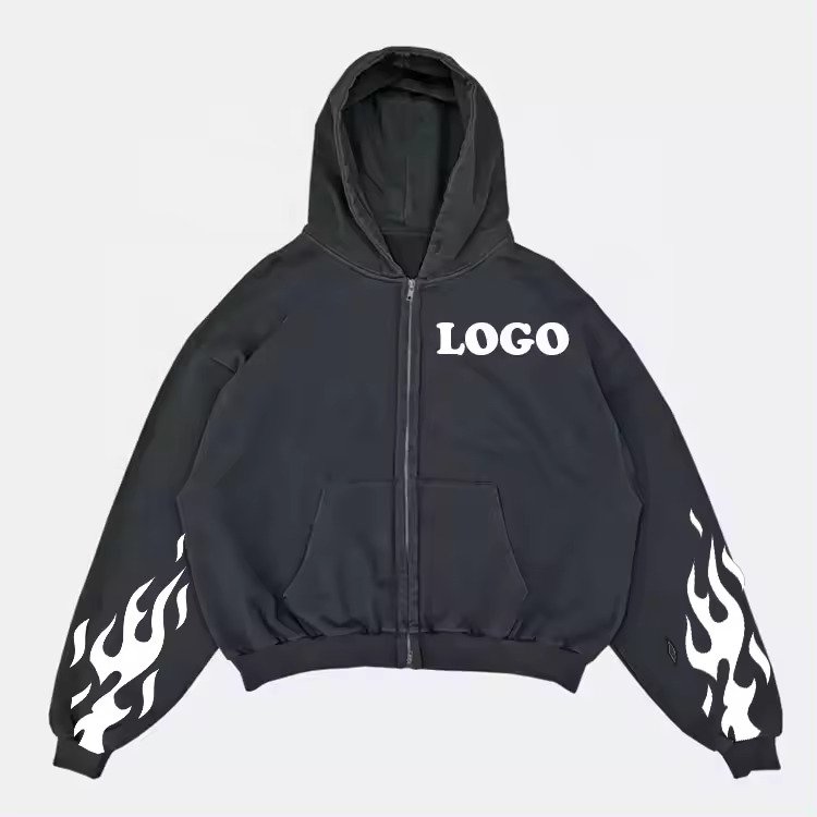 Fashion custom design heavy weight double layer blank cropped hoodie cotton oversized pullover for men's hoodies new design