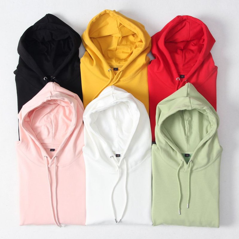 High quality drop shoulder solid color hoodies custom heavy cotton men's hoodies silk screen printing essentials hoodies