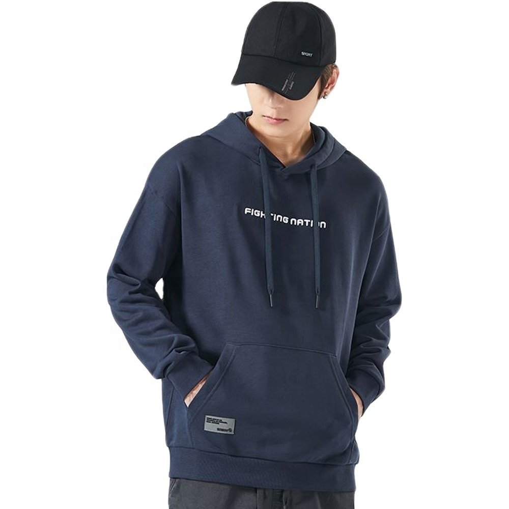 High Quality Men's Solid Color Hoodie Blank Customizable Logo and Pattern Multi-color Optional Street Blazer Knitted Fabric