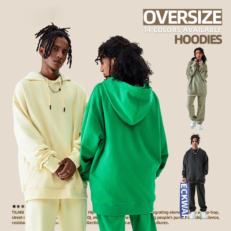 High Quality Heavy Weight Custom Drop Shoulder Custom Oversized Unisex Cropped Men's hoodies