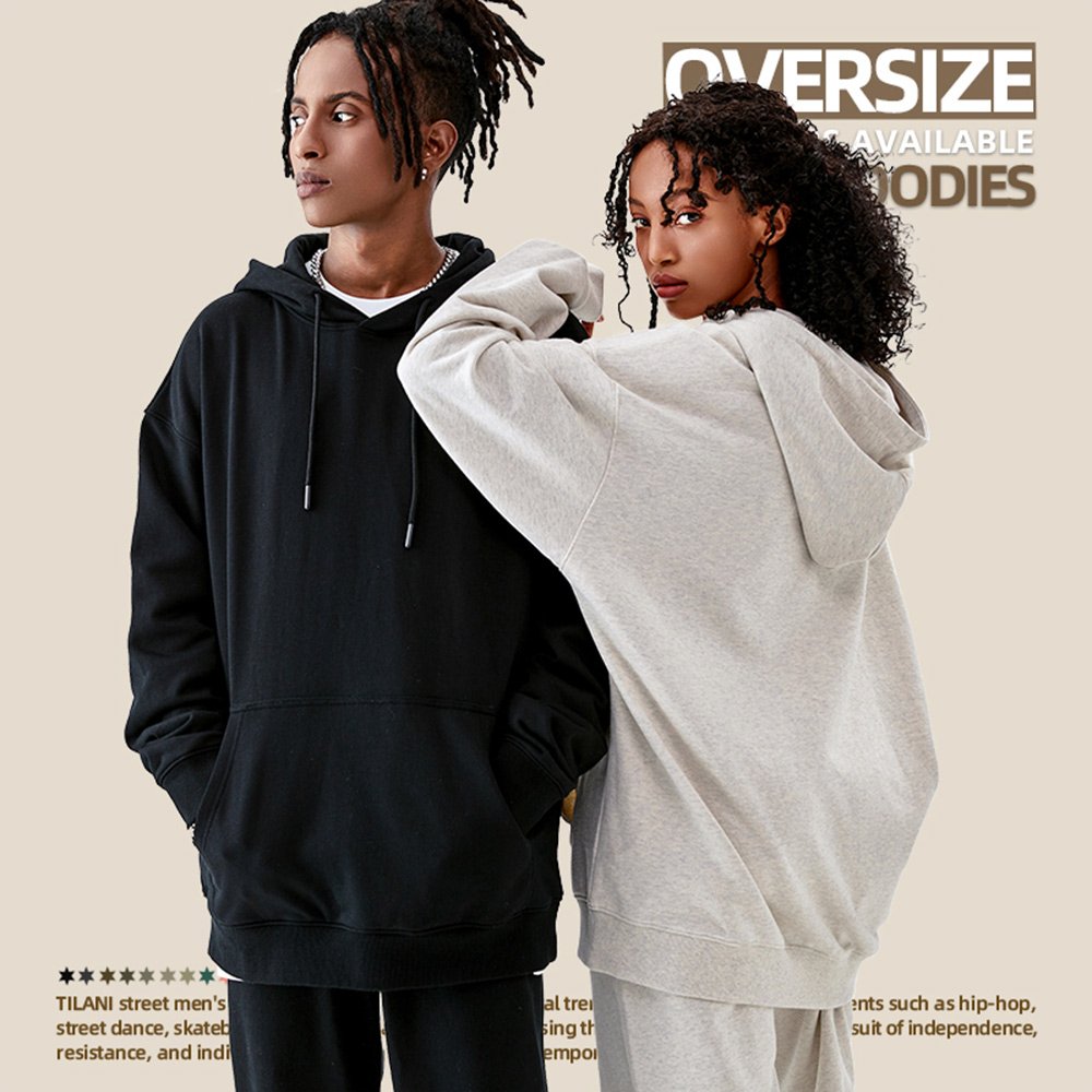 High Quality Heavy Weight Custom Drop Shoulder Custom Oversized Unisex Cropped Men's hoodies