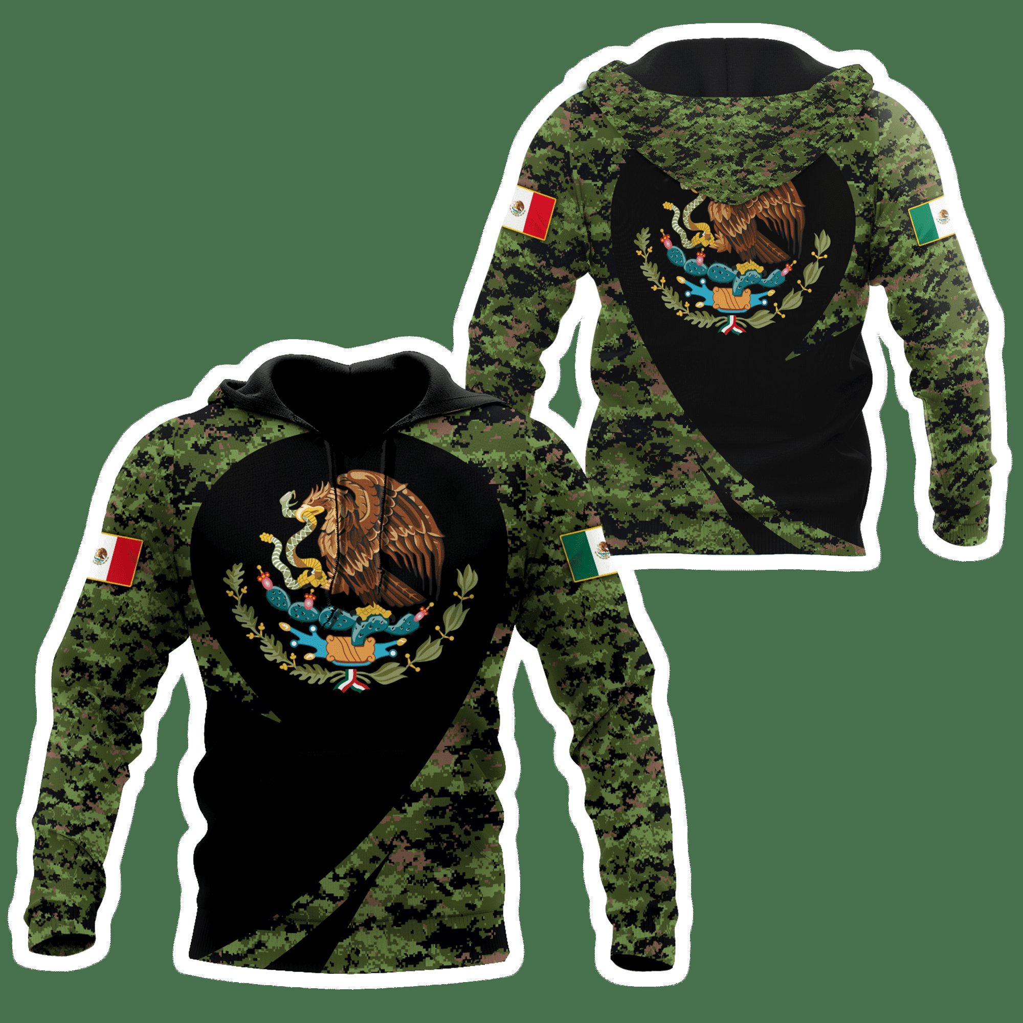 Gift Mexican Rooster Printing Men's Hoodies Hooded Streetwear Factory Outlet Custom Mexico Unisex Hoodie Print On Demand MOQ=1