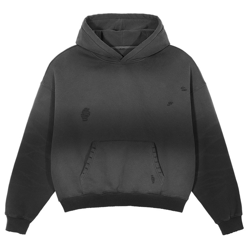 high quality boxy cropped hoodie custom streetwear clothes dropped shoulder oversized hoodie for men