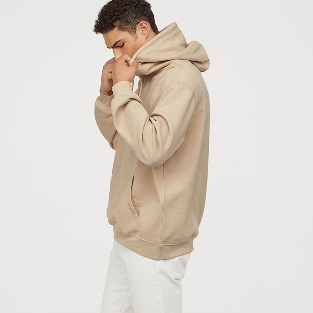 high quality men's hoodies 100% cotton plus size men's hoodies custom logo drop shoulder manufacturer hoodies for men