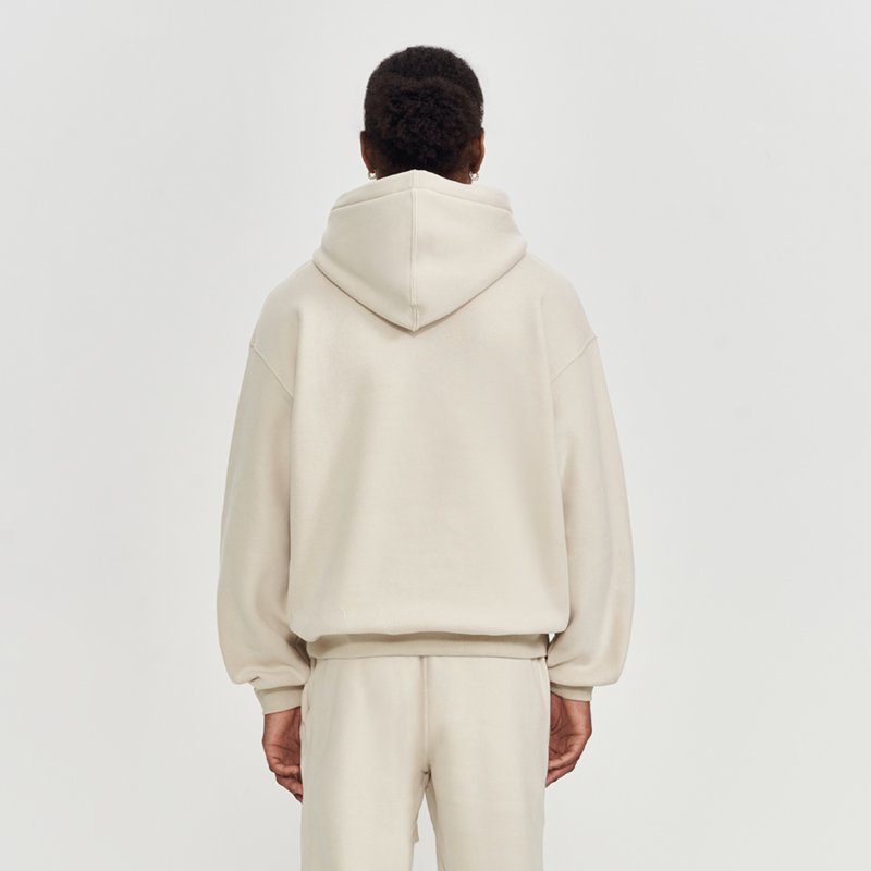 2024 Autumn/Winter Collection Hot Selling 350Gsm Velvet Hoodie Men Customizable Printed Solid Color Loose Thick Pullover Pocket