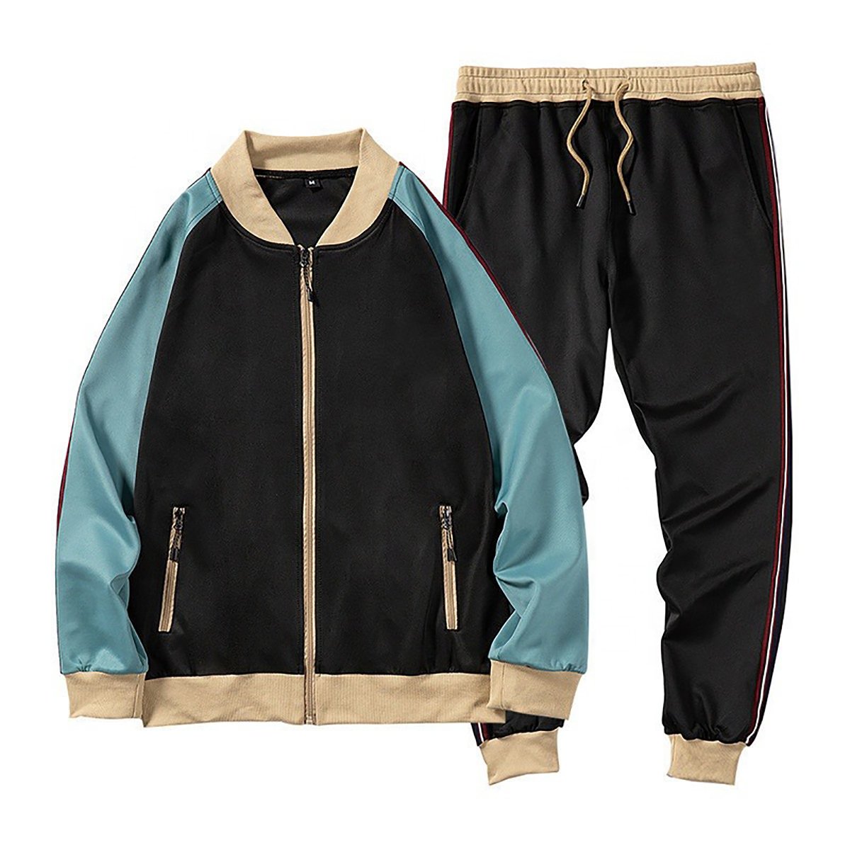 Custom elastic cuff flared pant matching sweatsuits set unisex bomber jacket custom color tracksuits mens 2 piece track suit