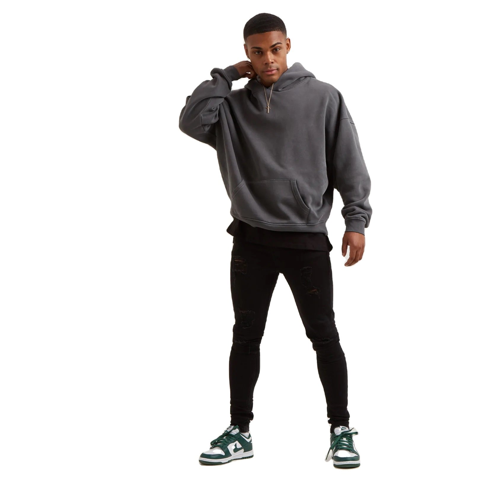Custom Logo OEM Design Oversized Blank Pullover Hoodie 600 GSM Hoodie With Embroidery 450 GSM Mens Heavyweight Pullover Hoodies