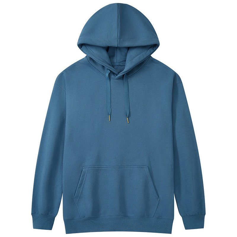 Custom Logo OEM unisex 400 gsm hoodie solid color regular sleeve french terry loose men's hoodies & sweatshirts