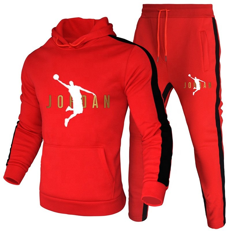 Men Casual Set Hooded Solid Patchwork 2023 Autumn New Men's Sportswear Hoodies+pants 2pcs Sets Hip Hop Street Loose Tracksuits