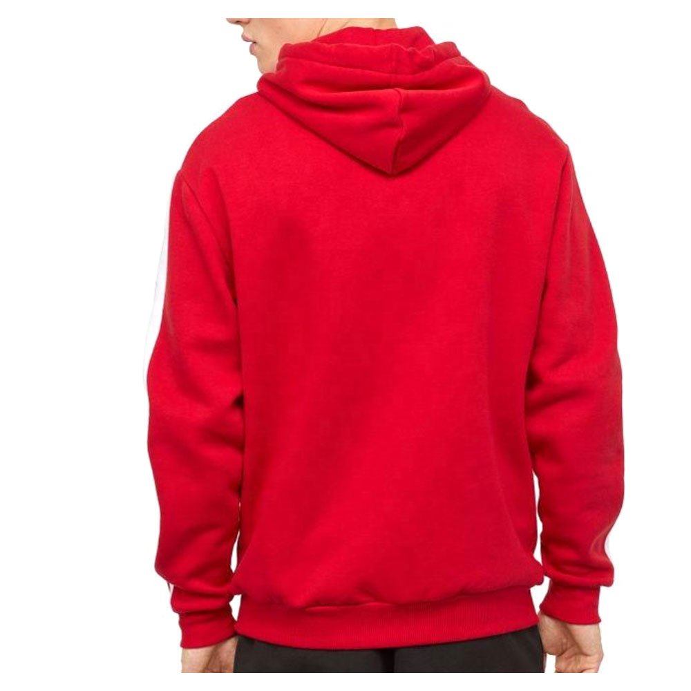 New Arrivals Men's Autumn Winter Hoodies Long Sleeve Solid Color Print Loose Fit Street Casual Tops White Fleece Hooded Tops